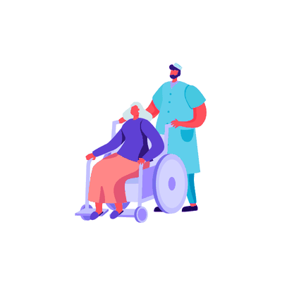 Doctor Assisting Mobility and Wheelchair Patient Consultation