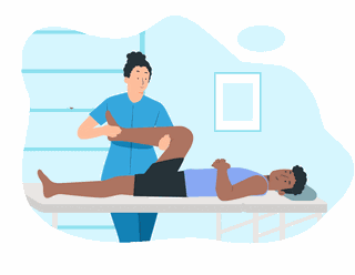 Active Hands-On Physical Therapy Treatment in Progress